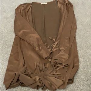 Faux Suede cardigan